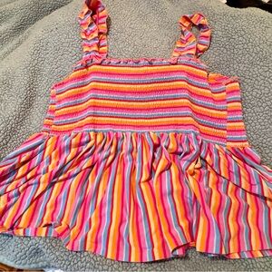 Terra & Sky plus sized smocked 2 piece short set
